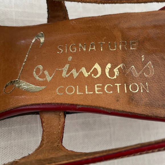 Rare Vintage Levinson’s Signature Collection Candy Apple Red Patent Shoes 60s - Picture 16 of 16